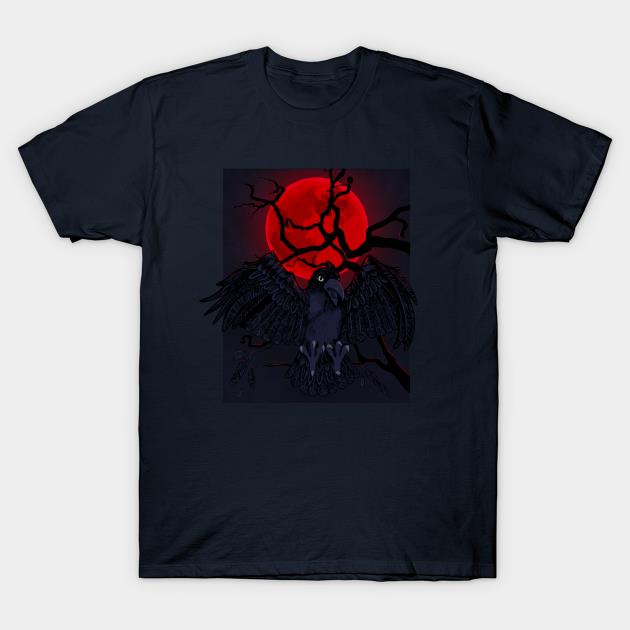 Blood Moon Crow Halloween shirt