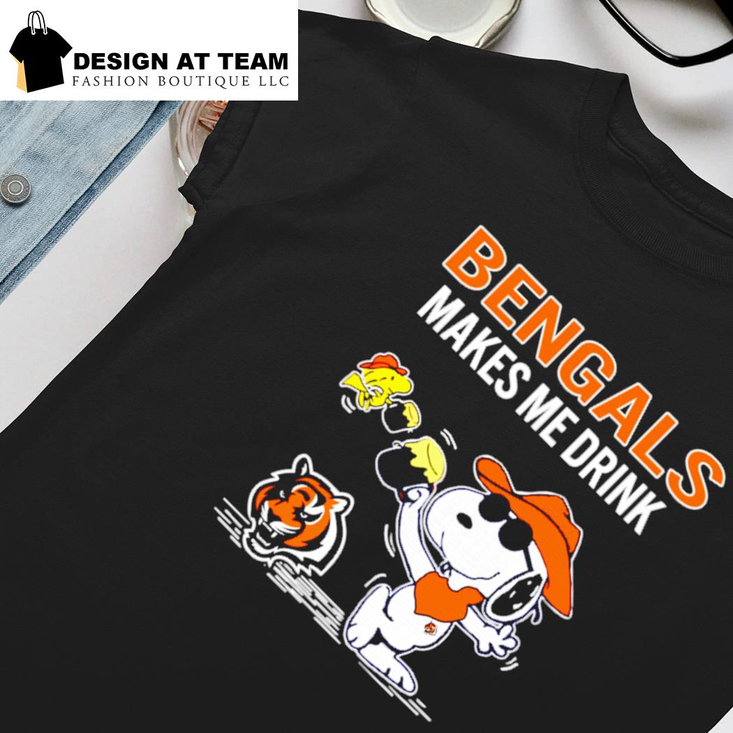 Snoopy And Woodstock Graphic Cincinnati Bengals Make Me Drink