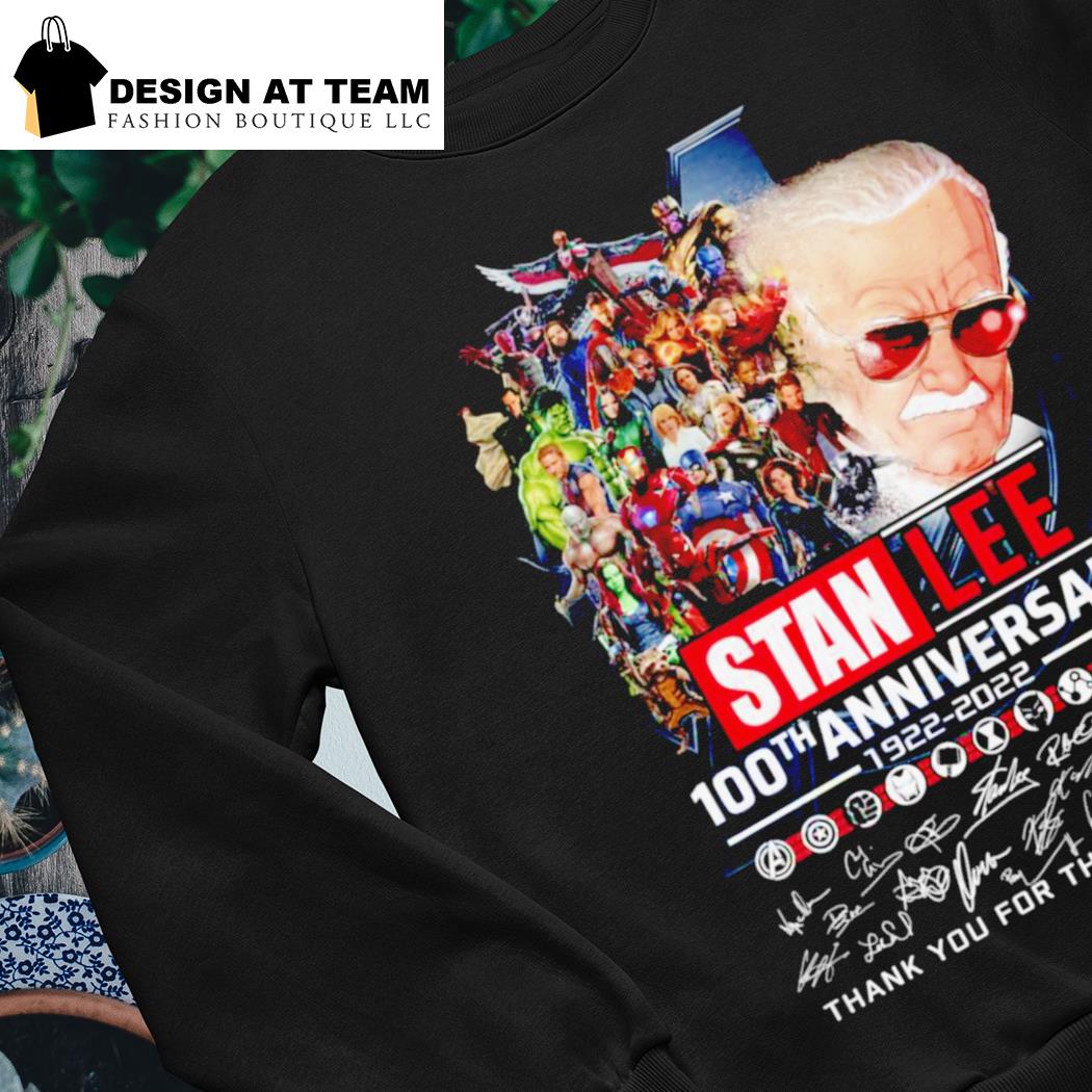 Stan Lee 100th Anniversary 1922-2022 signature t-shirt, hoodie, sweater, long sleeve and