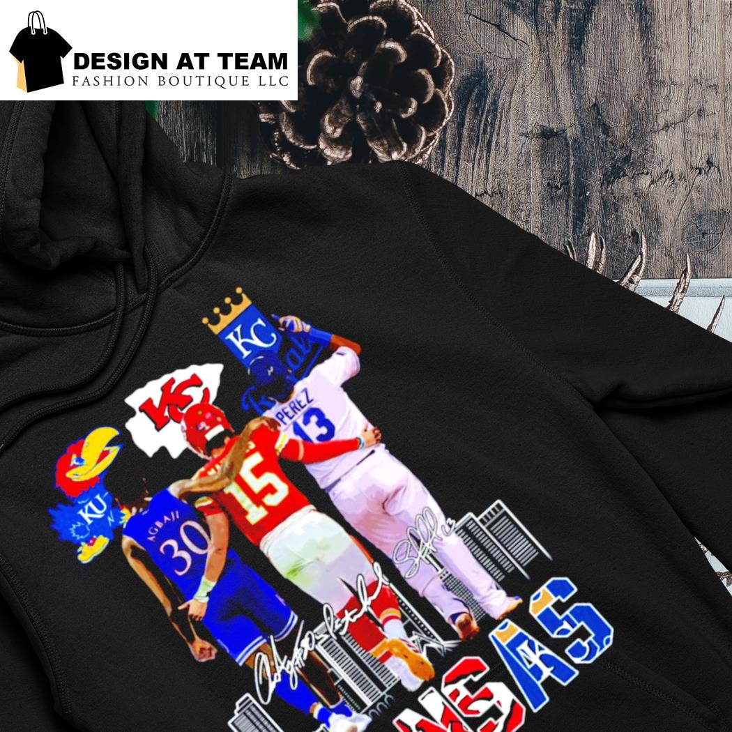 Kansas City Team Sport Champion Salvador Perez Patrick Mahomes Ochai Agbaji  Signatures T-shirt,Sweater, Hoodie, And Long Sleeved, Ladies, Tank Top