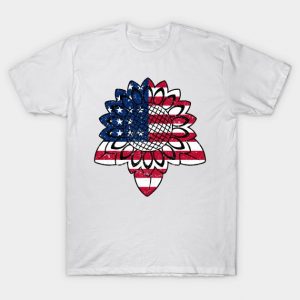 Happy Independence Day Stars Stripes Sunflower American Flag shirt