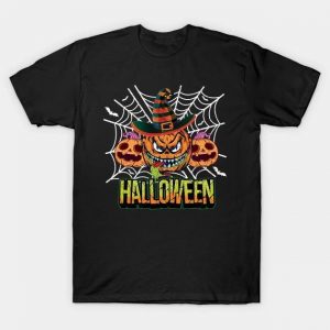 Halloween scary pumpkin head t-shirt