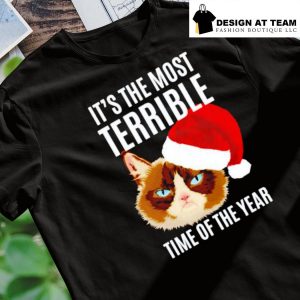 It's the most terrible time of the year cat Santa hat shirt