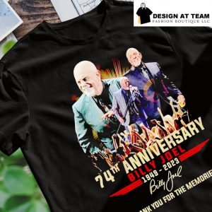 Billy Joel 74th anniversary 1949 – 2023 thank you for the memories t-shirt