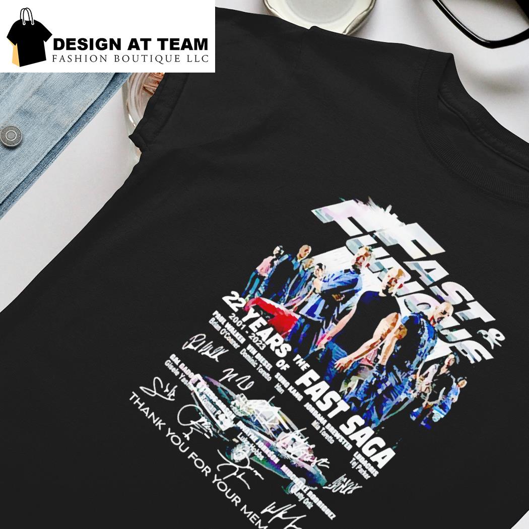 Fast & Furious 10 Films 22 Years Of The Fast Saga 2001 – 2023 Thank You For  The Memories T Shirt - Limotees