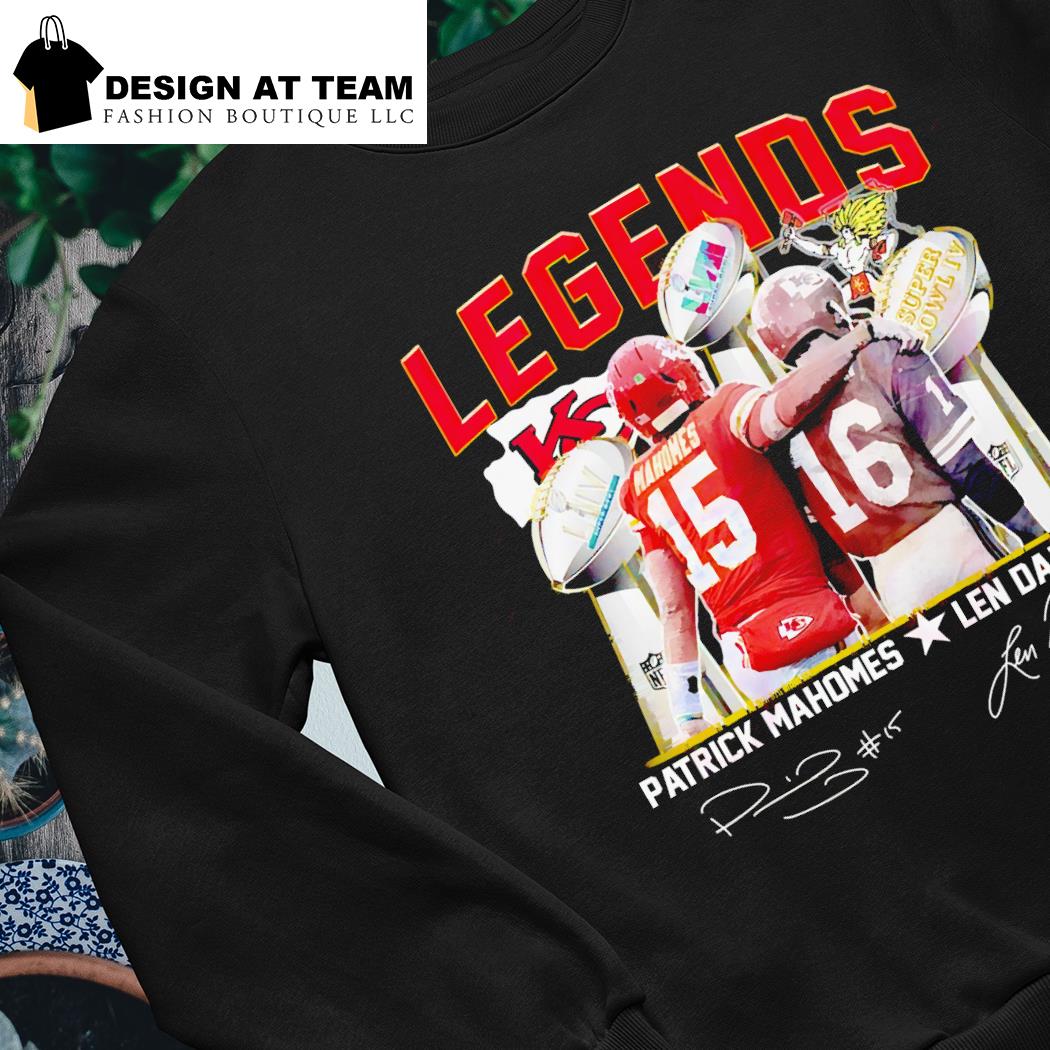 Legends Patrick Mahomes And Len Dawson signature shirt, hoodie, sweater ...