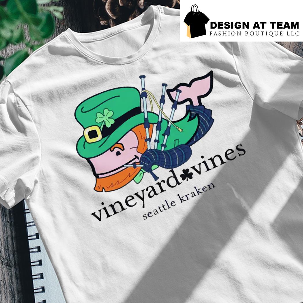 Vineyard Vines White Seattle Kraken St. Patrick's Day T-Shirt