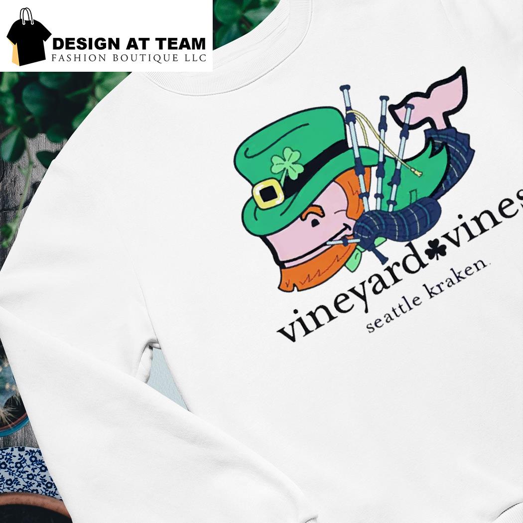 Vineyard Vines White Seattle Kraken St. Patrick's Day T-Shirt
