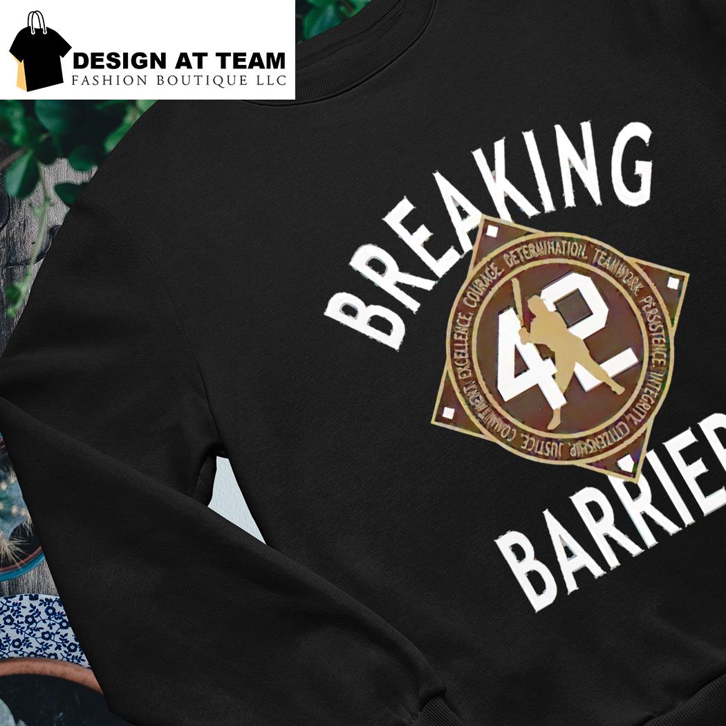 Jackie Robinson Breaking Barriers 42 logo T-shirt, hoodie, sweater, long  sleeve and tank top