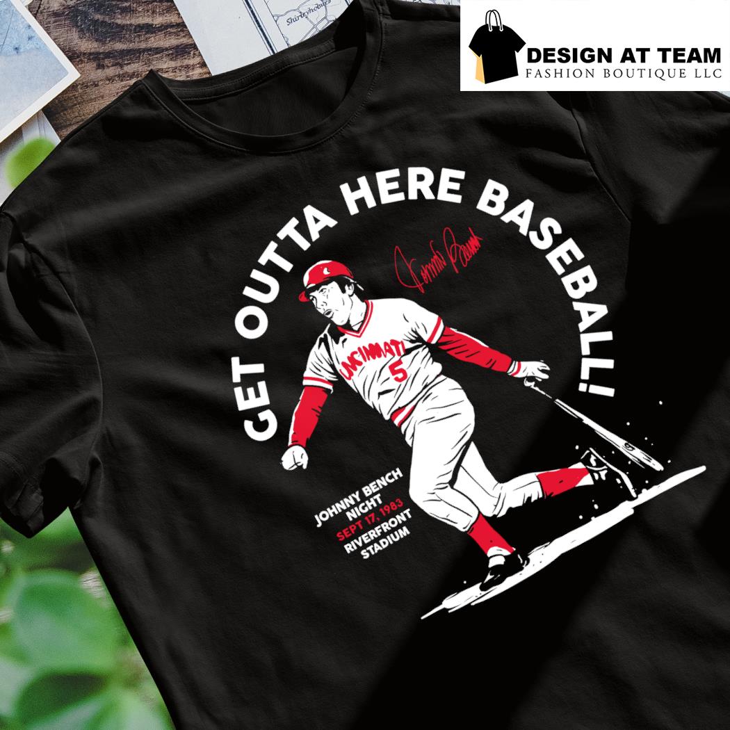 Cincinnati Reds Johnny Bench signature shirt t-shirt by To-Tee