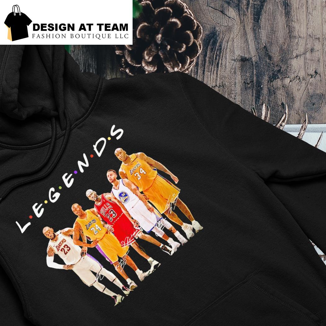 Legends Basketball LeBron James Kobe Bryant Michael Jordan Stephen Curry  And Shaquille O'Neal Signatures shirt, hoodie, sweater, long sleeve and  tank top