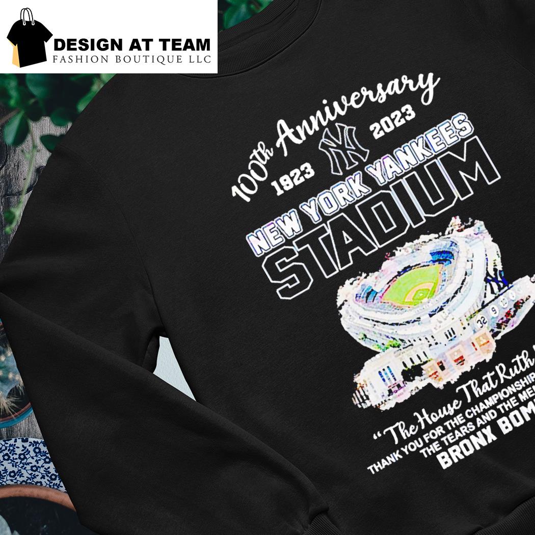 100th years The house that ruth built Yankee stadium shirt, hoodie,  sweater, long sleeve and tank top