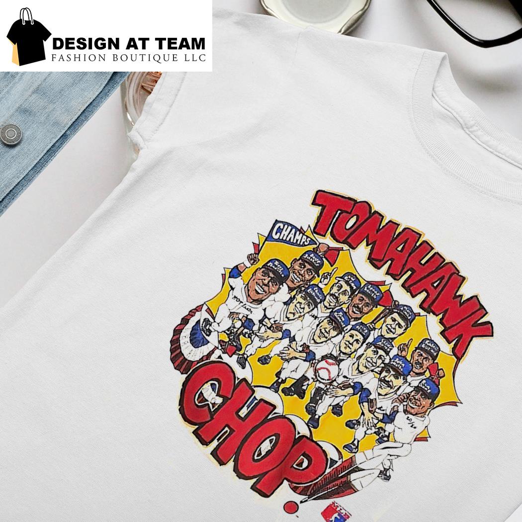 Trendy 1991 Atlanta Braves Tomahawk Chop Caricature t-shirt
