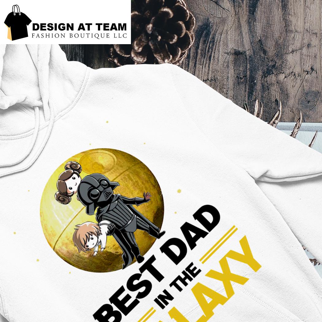 Best Dad of the galaxy with son and daughter Father's Day hoodie