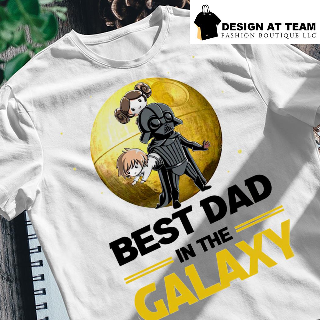 Best Dad of the galaxy with son and daughter Father's Day shirt