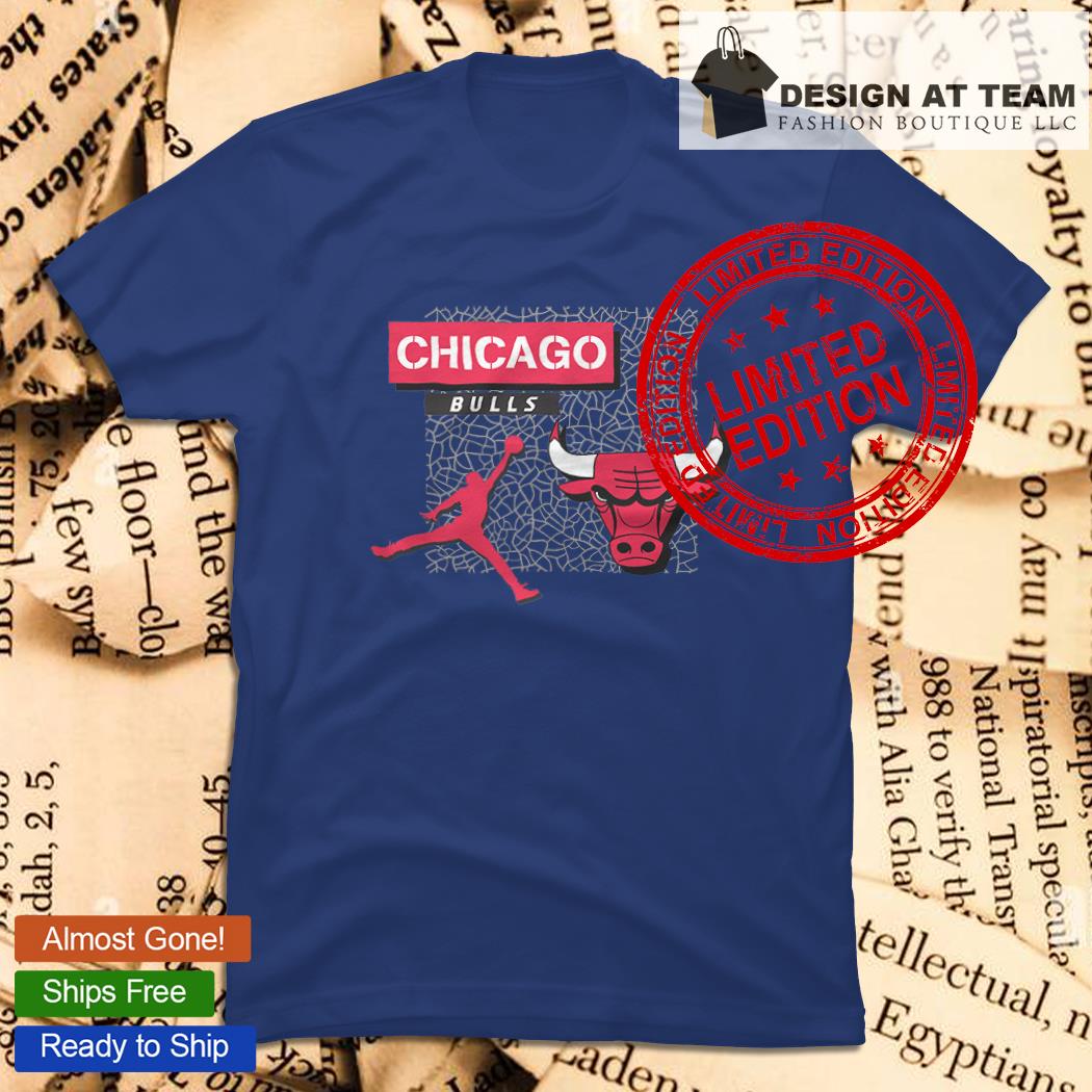 Chicago Bull basketball team logo retro blue