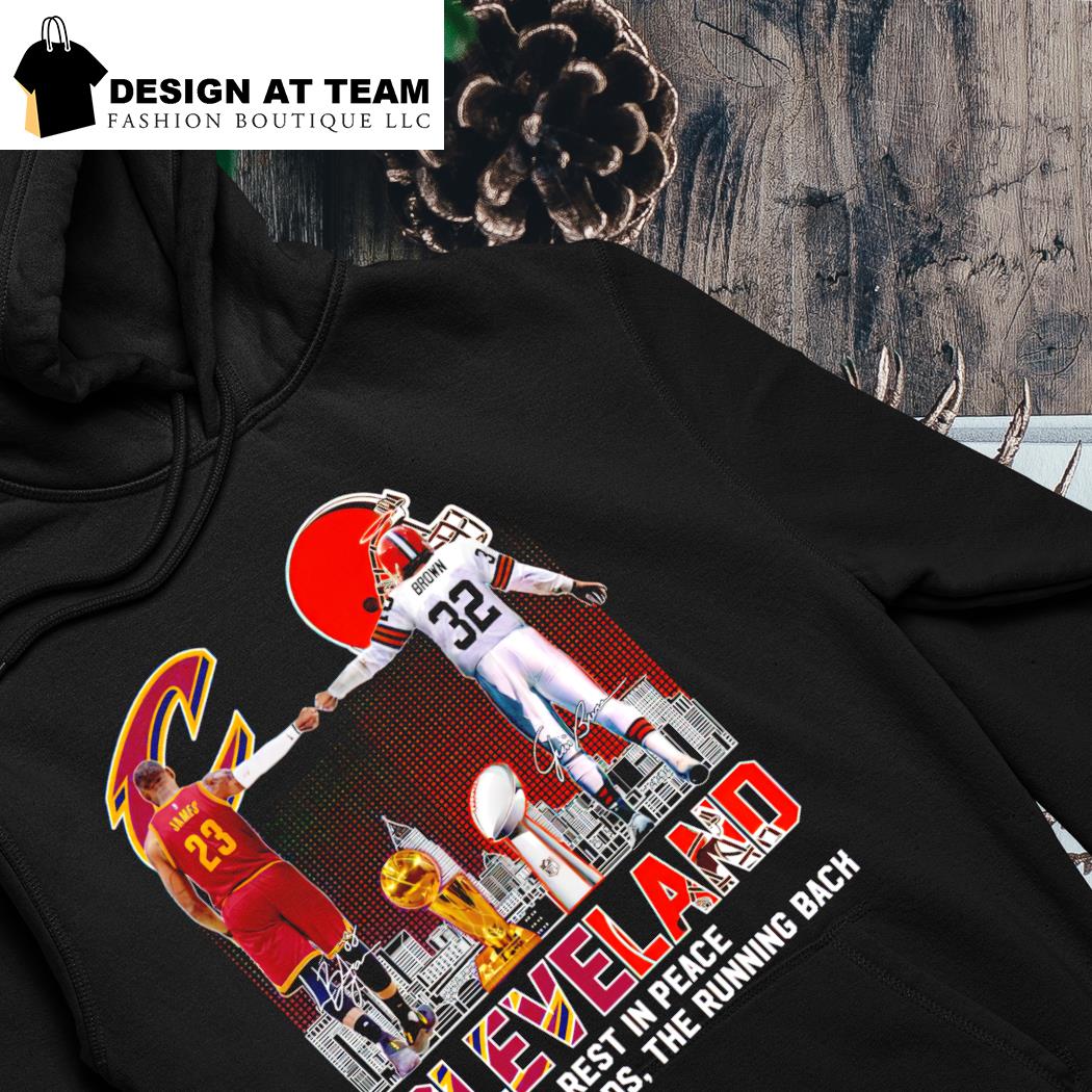 Cleveland Jim Brown signature Rest in peace NFL legends the running back hoodie