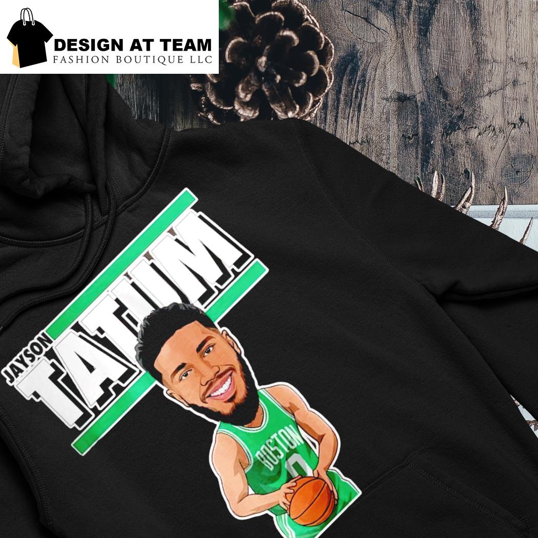 Jayson Tatum Graphic Toon Celtics Basketball White Tee Boston 