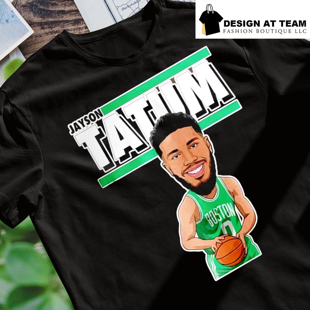  Green Jayson Tatum Cartoon Logo Crew Neck Sweatshirt
