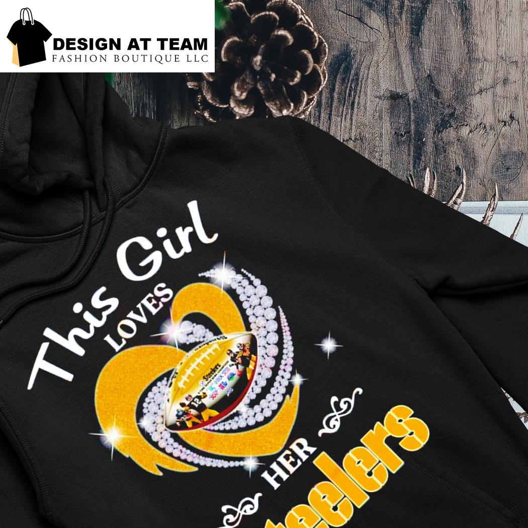 MagikTees This Girl Loves Her Steelers Football Women's T-Shirt