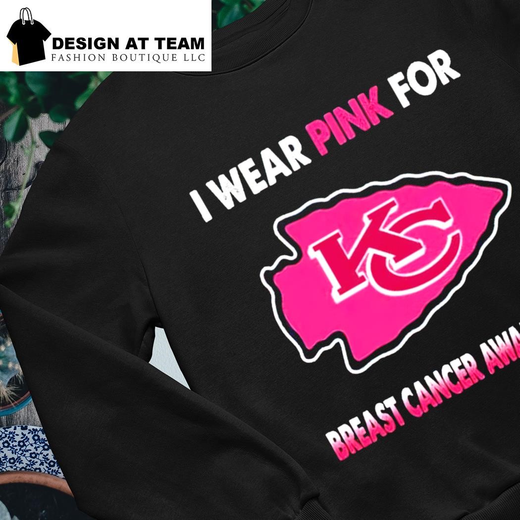 Kansas City Chiefs I wear pink for breast cancer awareness shirt, hoodie,  sweater, long sleeve and tank top