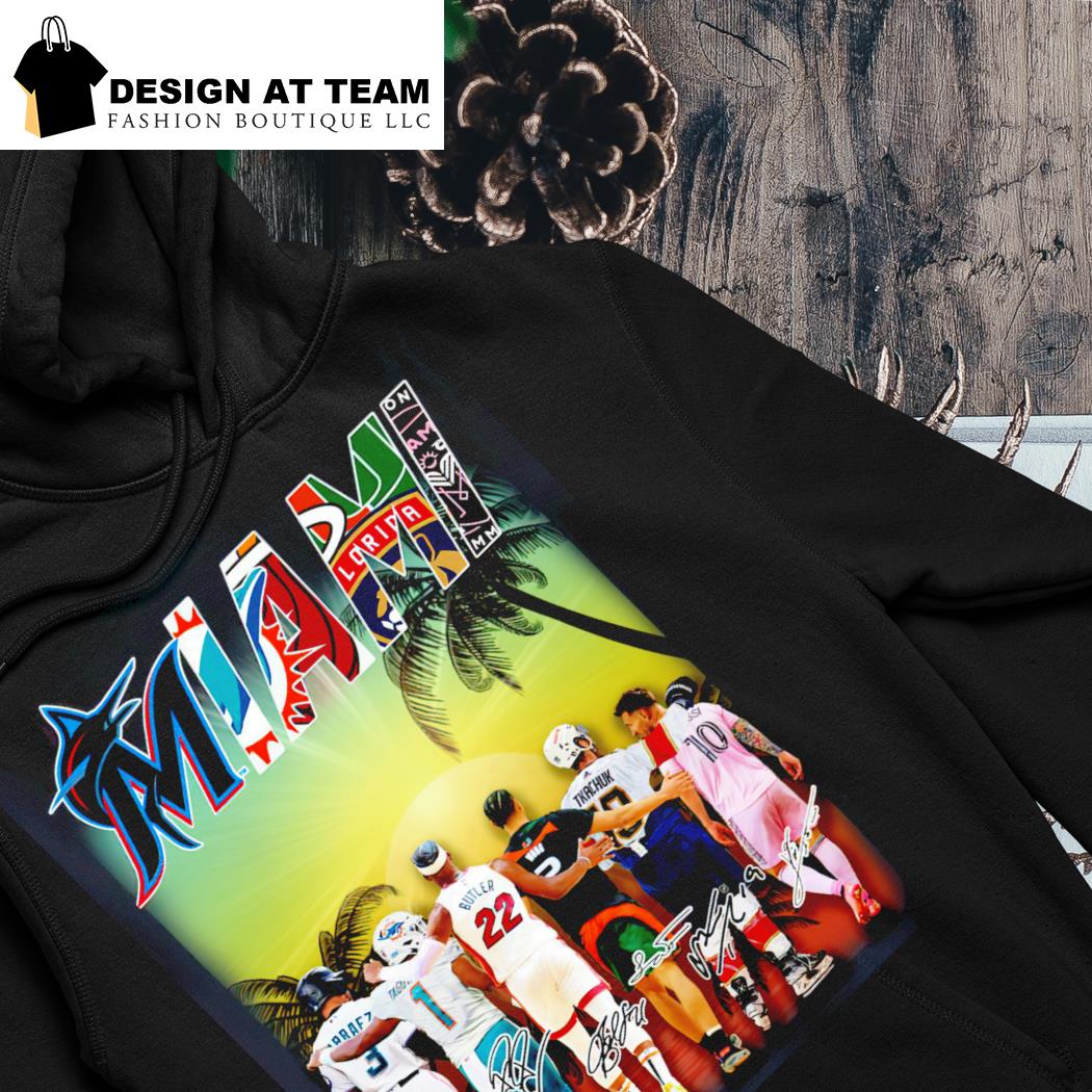 Logo MiamI dolphins marlins miamI heat champions 2023 shirt, hoodie,  longsleeve, sweater