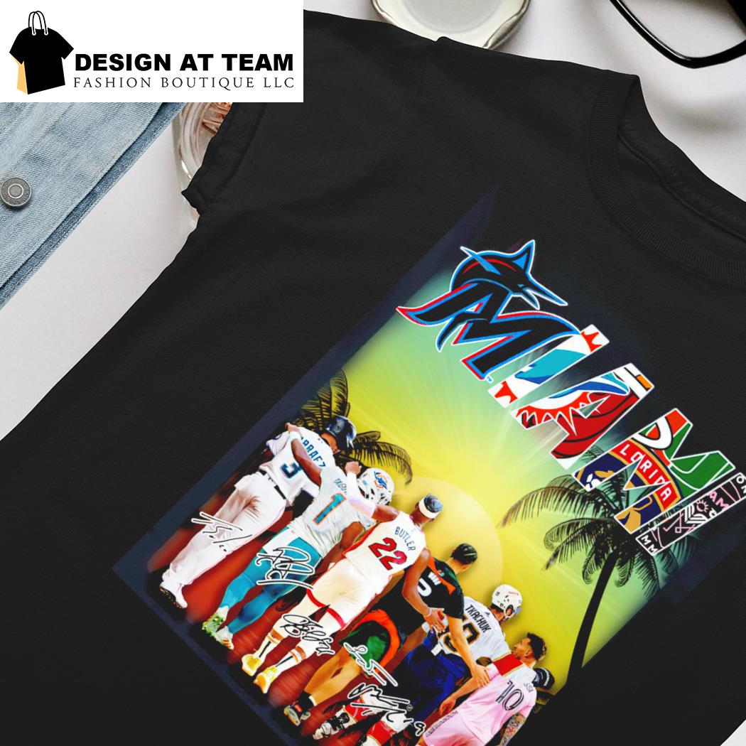 Miami Marlins Miami Heat Miami Dolphins Miami city of Champions 2022 shirt,  hoodie, sweater, long sleeve and tank top