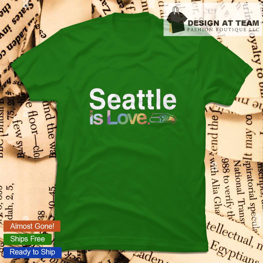 LGBTQ+ Seattle Seahawks is love pride logo 2023 T-shirt, hoodie