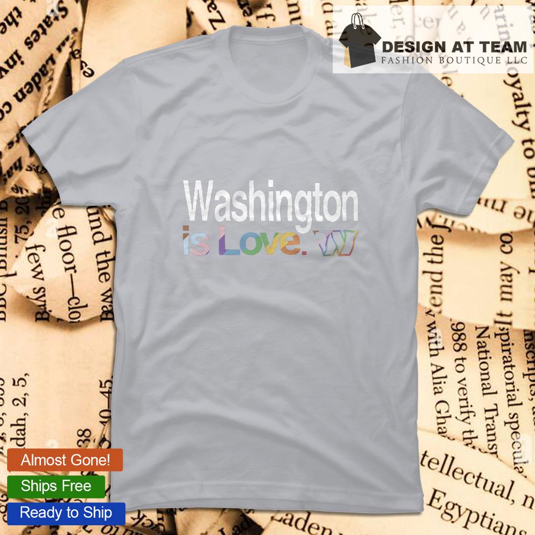 LGBTQ+ Washington Commanders is love pride logo 2023 T-shirt, hoodie,  sweater, long sleeve and tank top