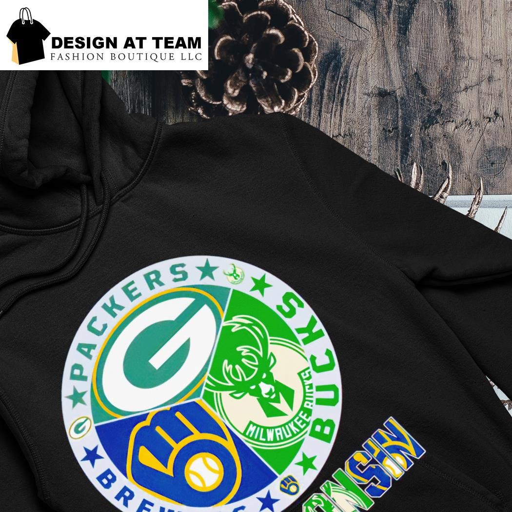 Wisconsin Sports teams, Milwaukee Brewers, Milwaukee Bucks and Green Bay  Packers shirt, hoodie, sweater, long sleeve and tank top