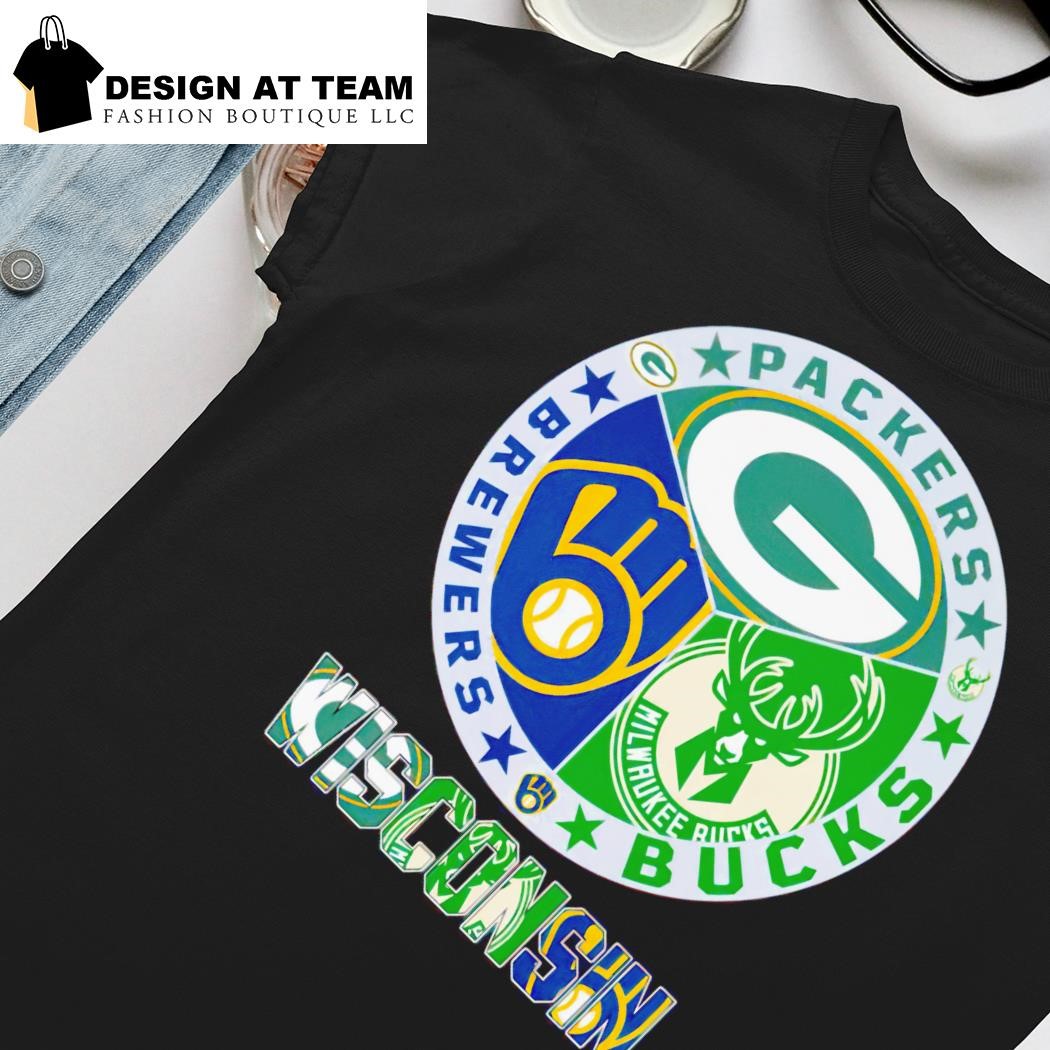 Wisconsin Sports teams, Milwaukee Brewers, Milwaukee Bucks and Green Bay  Packers shirt, hoodie, sweater, long sleeve and tank top