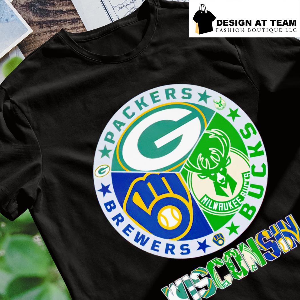 Wisconsin Sports teams, Milwaukee Brewers, Milwaukee Bucks and Green Bay  Packers shirt, hoodie, sweater, long sleeve and tank top