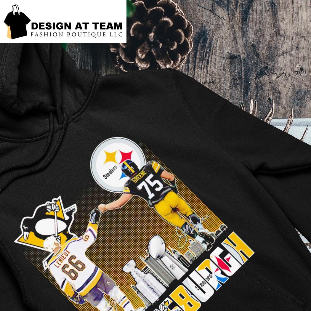 Official pittsburgh Steelers greene and penguins lemieux city champions  T-shirt, hoodie, sweater, long sleeve and tank top