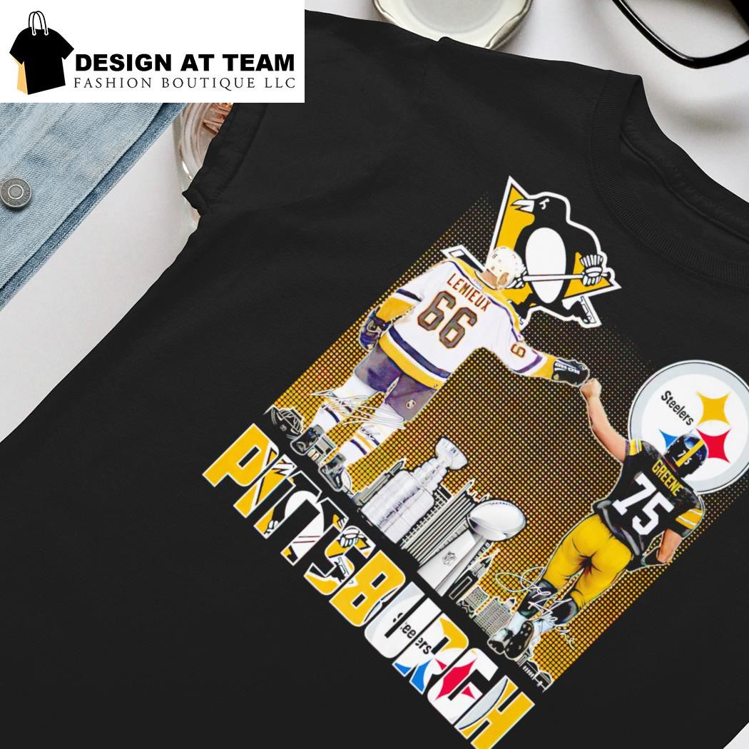 Pittsburgh Steelers Greene And Penguins Lemieux City Champions T