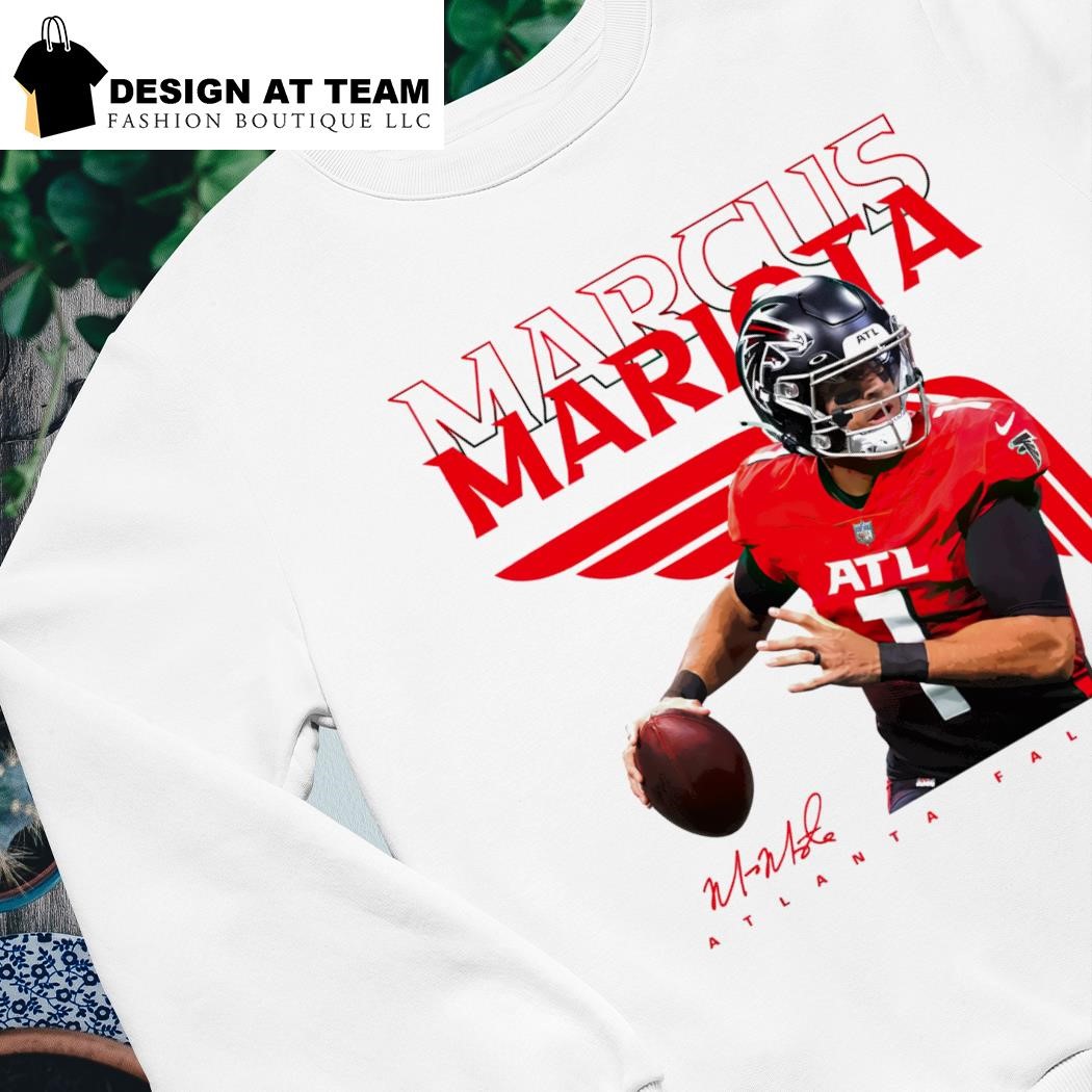 Marcus Mariota Atlanta Falcons Football player signature shirt, hoodie,  sweater, long sleeve and tank top