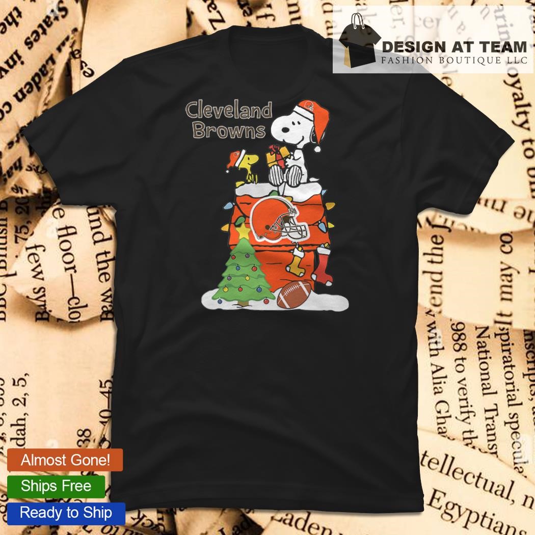 Official christmas Snoopy Cleveland browns T-shirt, hoodie, sweater, long  sleeve and tank top