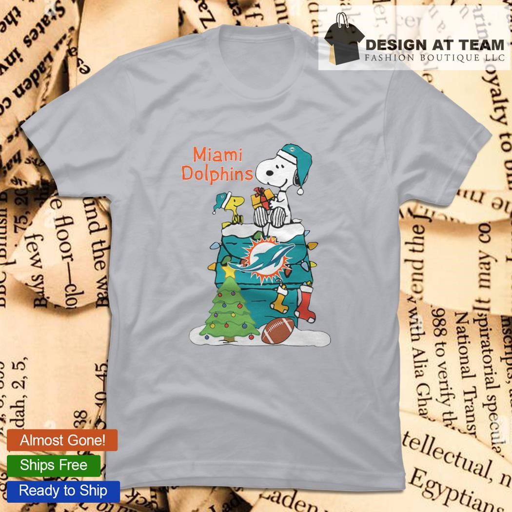 Miami Dolphins Christmas Snoopy and Woodstock 2023 T-shirt, hoodie