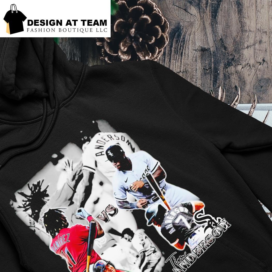 Official down Goes Anderson Jose Ramirez Vs Tim Anderson MLB black shirt,  hoodie, sweater, long sleeve and tank top