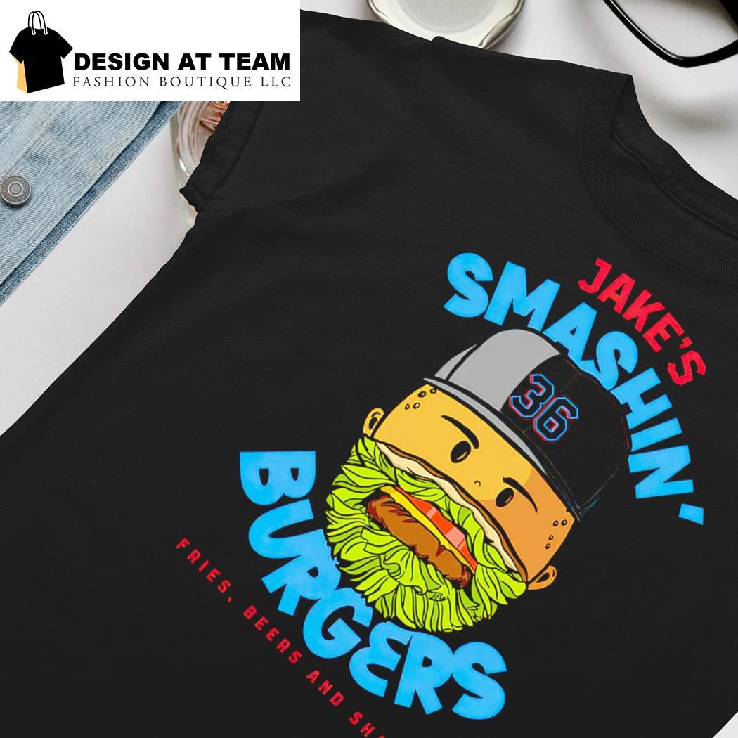 Jake Burger Smashin' Burgers Fries Beers And Shakes Shirt, hoodie, sweater,  long sleeve and tank top