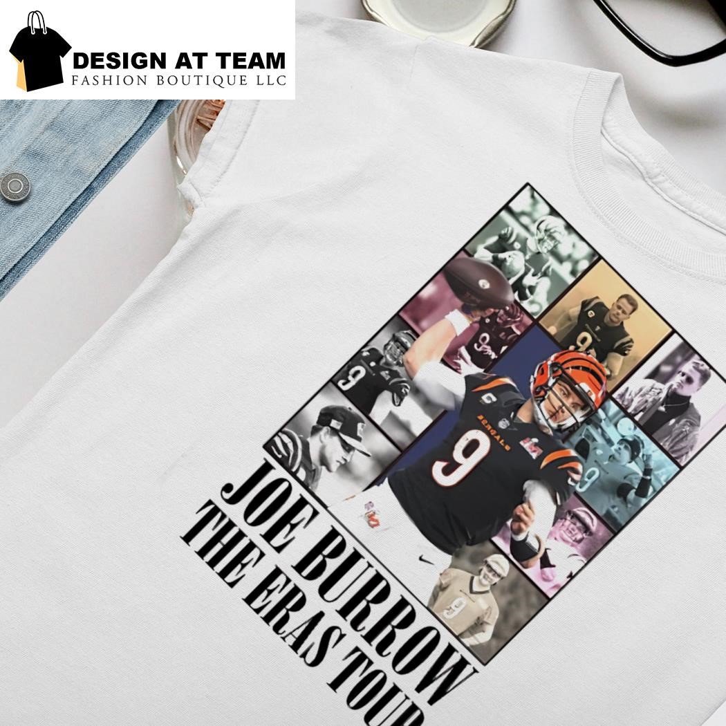 Joe Burrow 9 Cincinnati Bengals the Eras tour football poster shirt,  hoodie, sweater, long sleeve and tank top