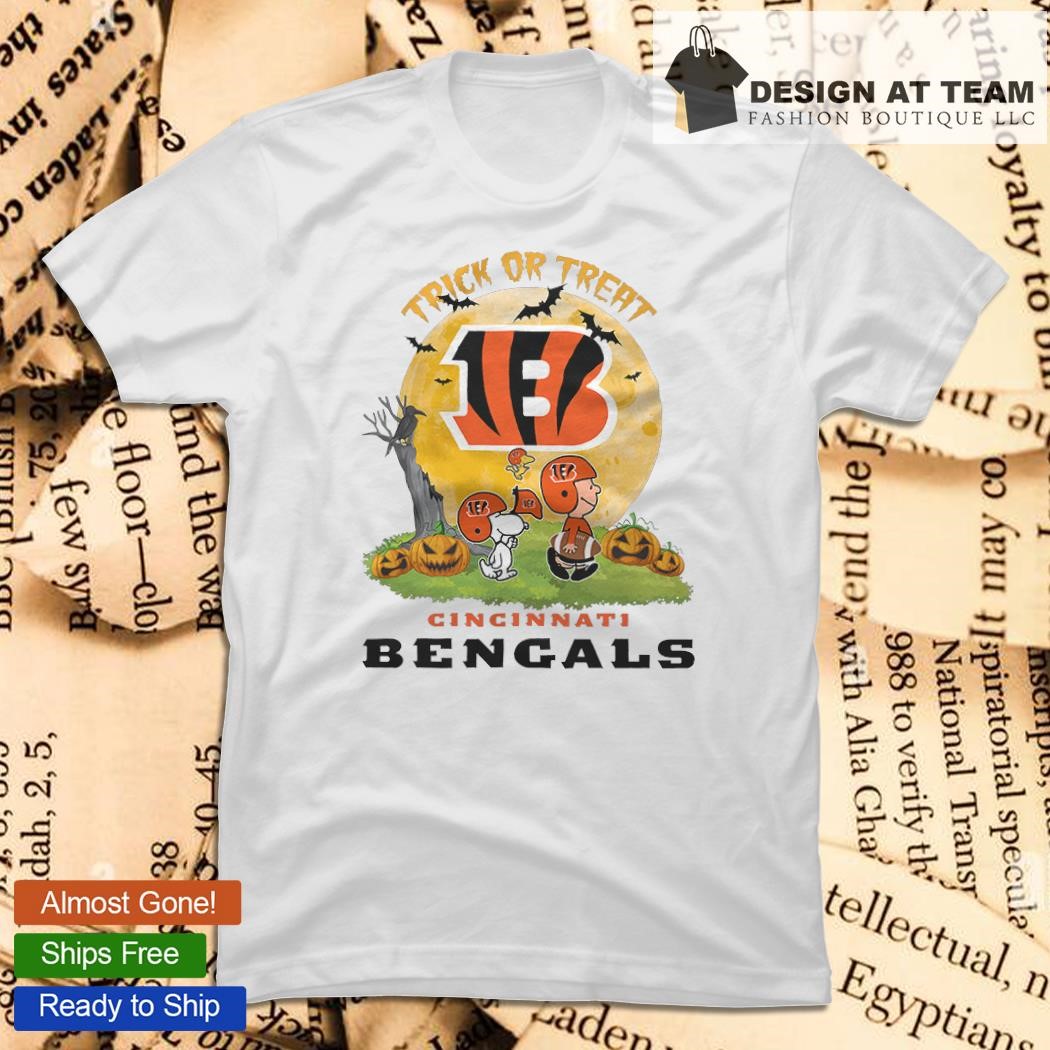 Snoopy Trick Or Treat Halloween Cincinnati Bengals Logo T Shirt, hoodie,  sweater, long sleeve and tank top