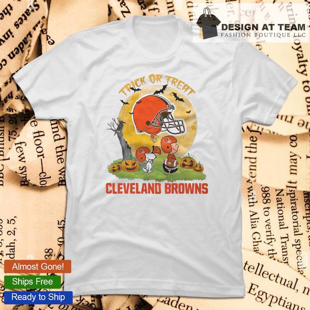 Snoopy Trick Or Treat Halloween Cleveland Browns 2023 T-shirt