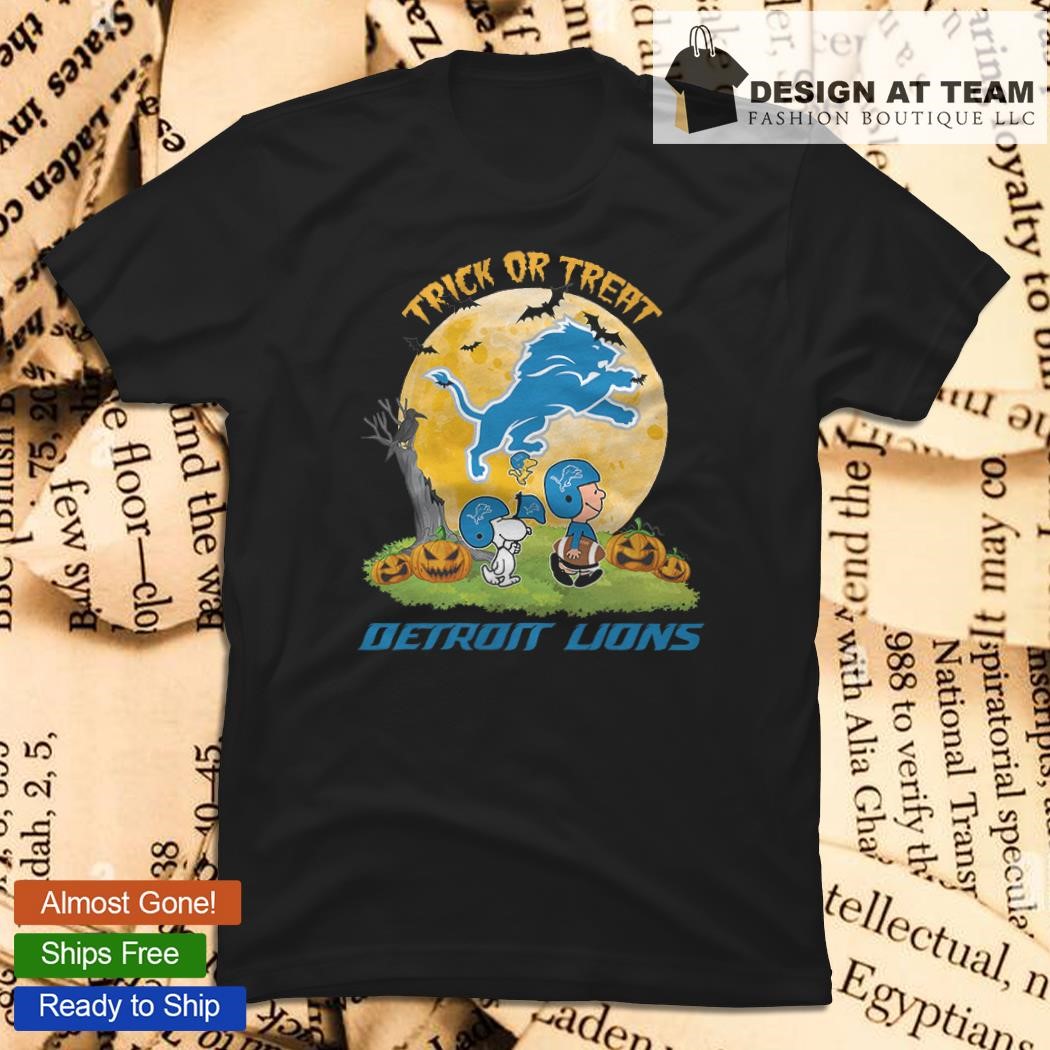 Snoopy Trick Or Treat Halloween Detroit Lions Logo T Shirt, hoodie,  sweater, long sleeve and tank top