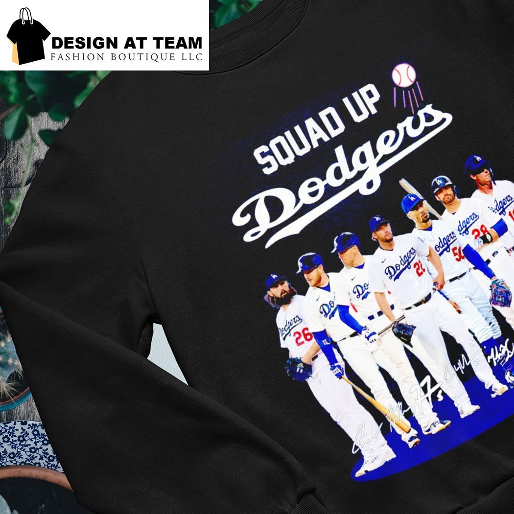 Official squad up Dodgers signature T-shirt, hoodie, tank top, sweater and  long sleeve t-shirt