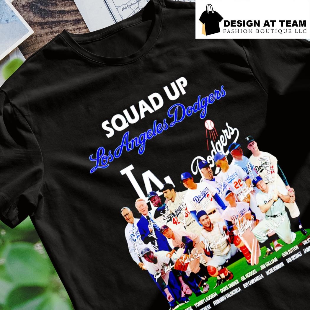 Squadd Up Los Angeles Dodgers 2023 Signatures Shirt