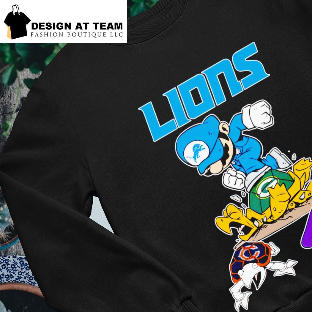 Super Mario Detroit Lions Shirt, hoodie, longsleeve, sweatshirt, v-neck tee