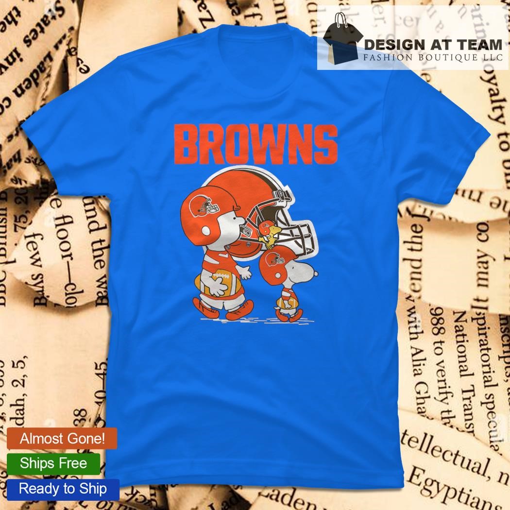 Snoopy And Friends Walking Cleveland Browns Shirt - High-Quality Printed  Brand