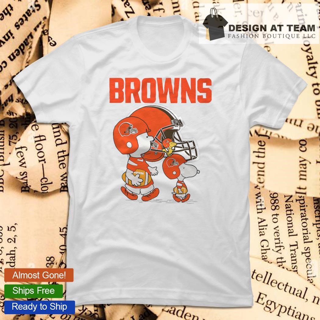 Cleveland Browns helmet Snoopy and Charlie Brown Halloween T shirt