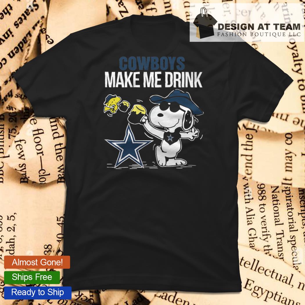 Dallas Cowboys Makes Me Drink Snoopy And Woodstock T-Shirt - T-shirts Low  Price