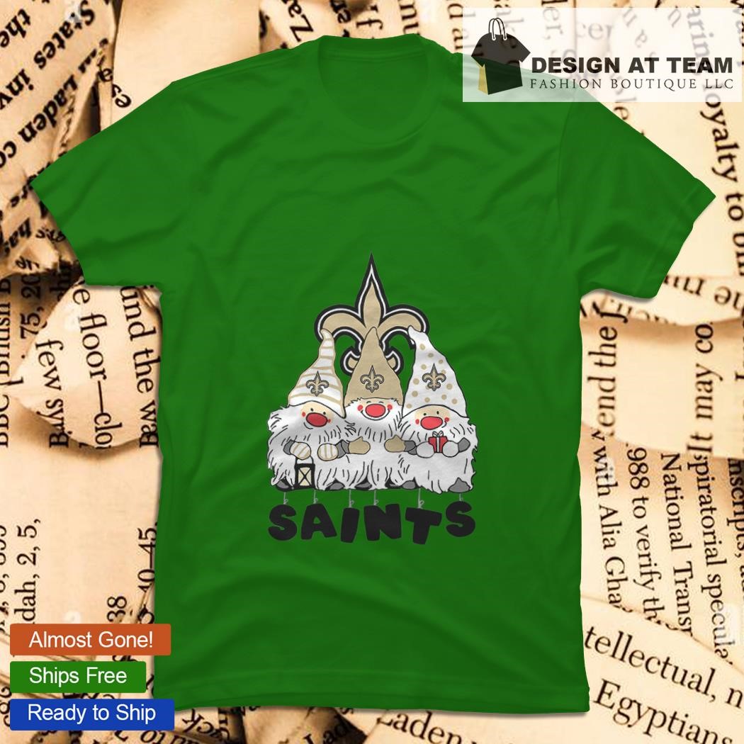 Gnomies New Orleans Saints Christmas T-Shirt - TeeNavi